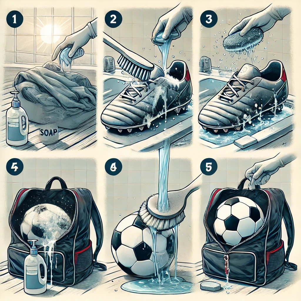 Soccer Bag: Guide instructions for washing your